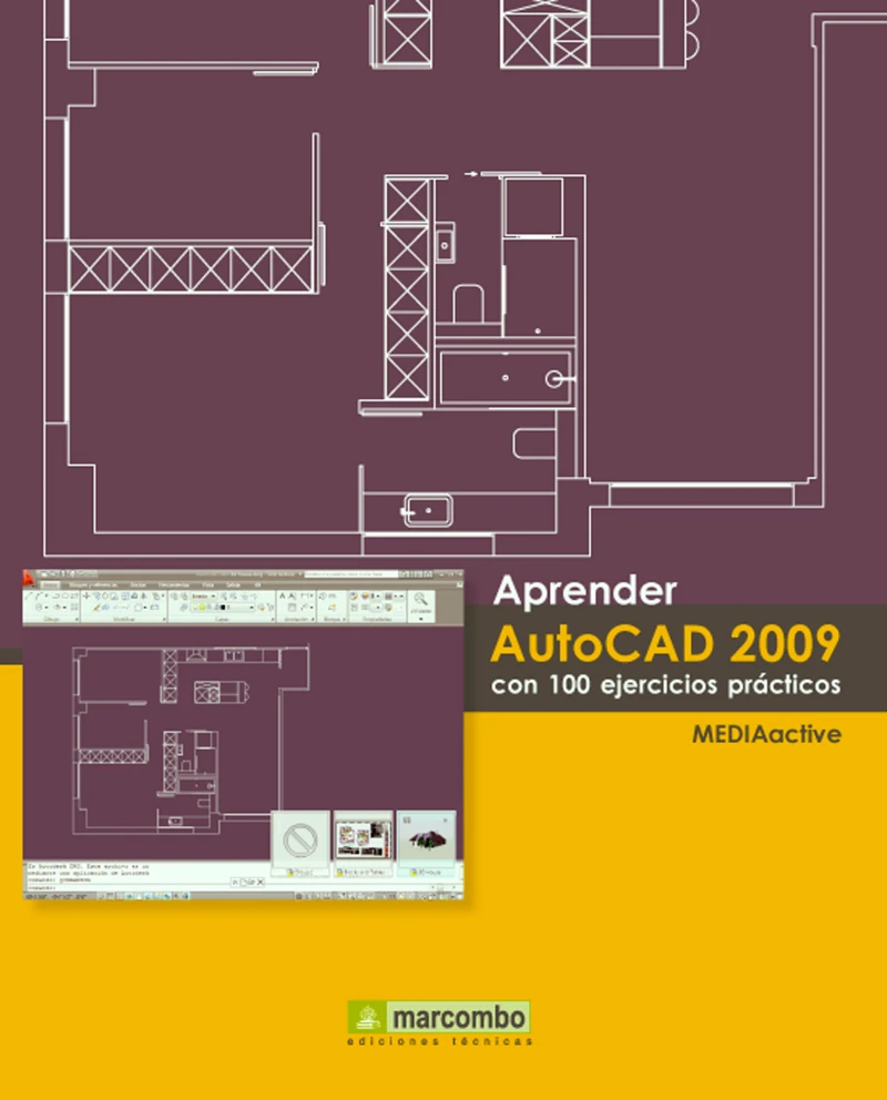Portada: Aprender Autocad 2009 con 100 ejercicios prácticos