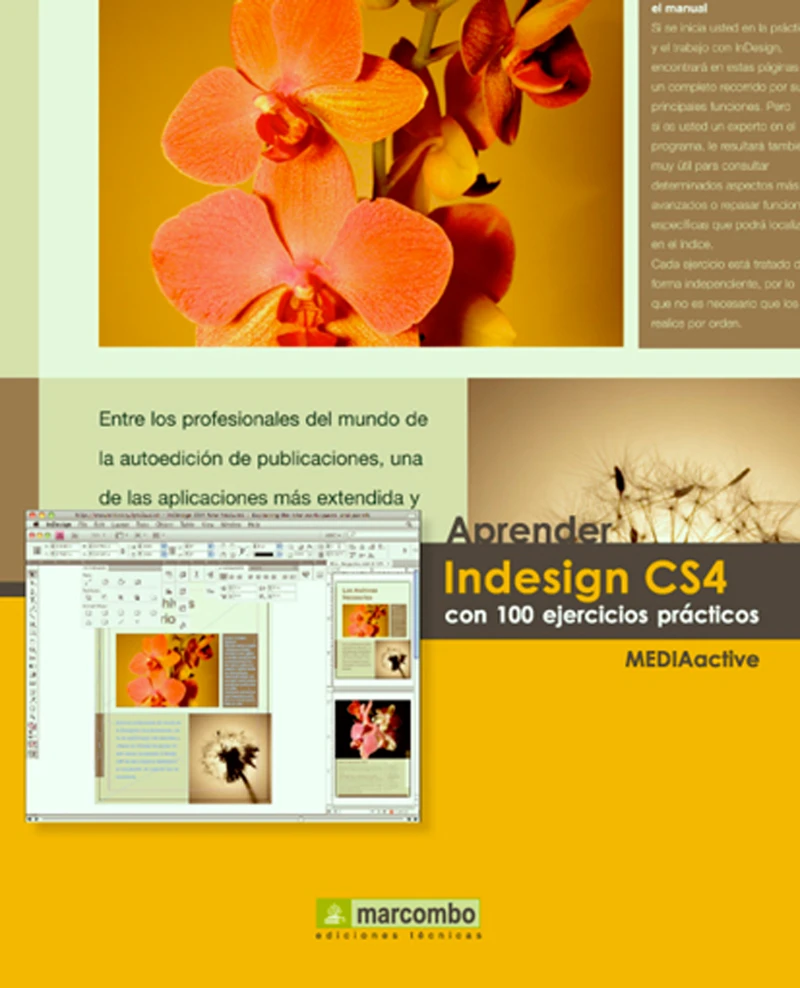 Portada: Aprender Indesign CS4 con 100 ejercicios prácticos