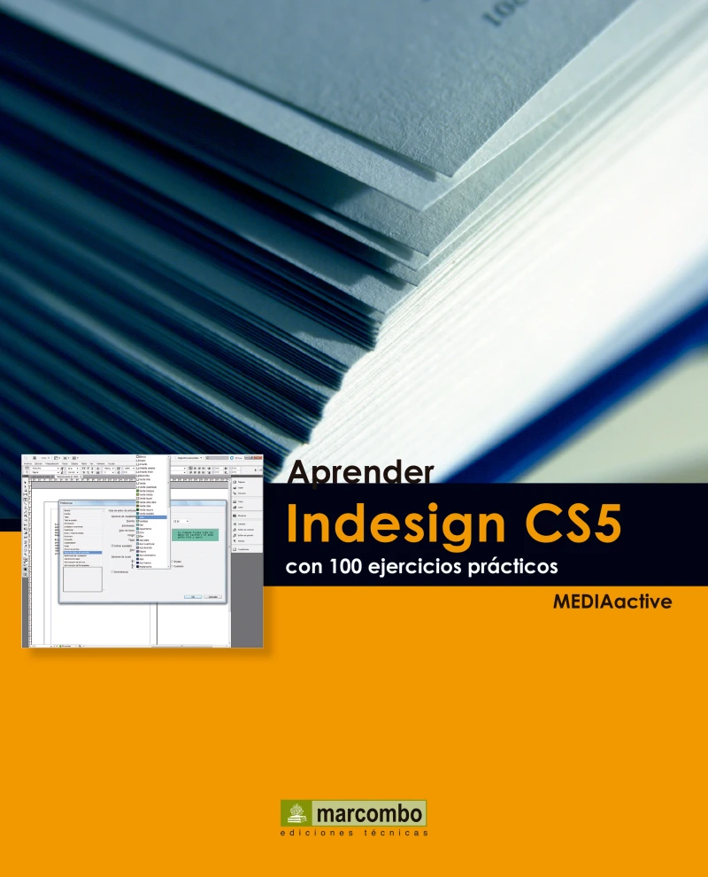 Portada: Aprender Indesign CS5 con 100 ejercicios prácticos