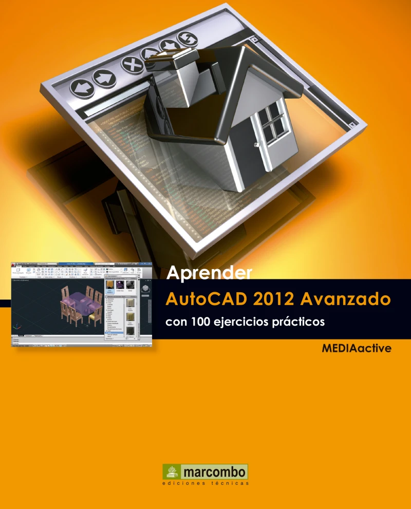 Portada: Aprender Autocad 2012 Avanzado con 100 ejercicios prácticos