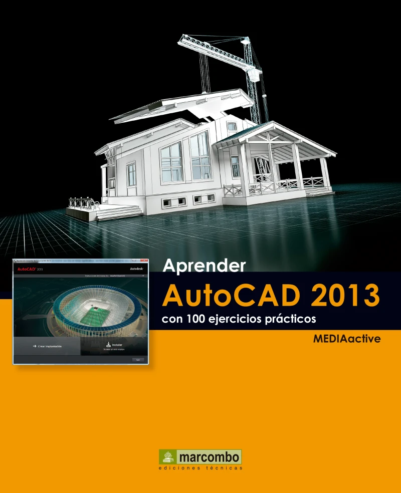 Portada: Aprender AutoCAD 2013 con 100 ejercicios prácticos