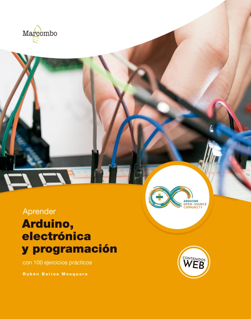 Portada: Aprender Arduino, electrónica y programación con 100 ejercicios prácticos
