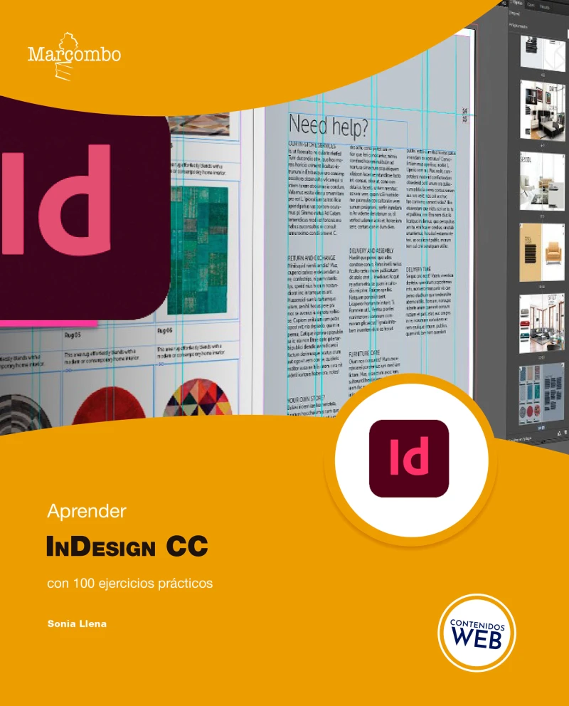Portada: Aprender InDesign CC con 100 ejercicios prácticos