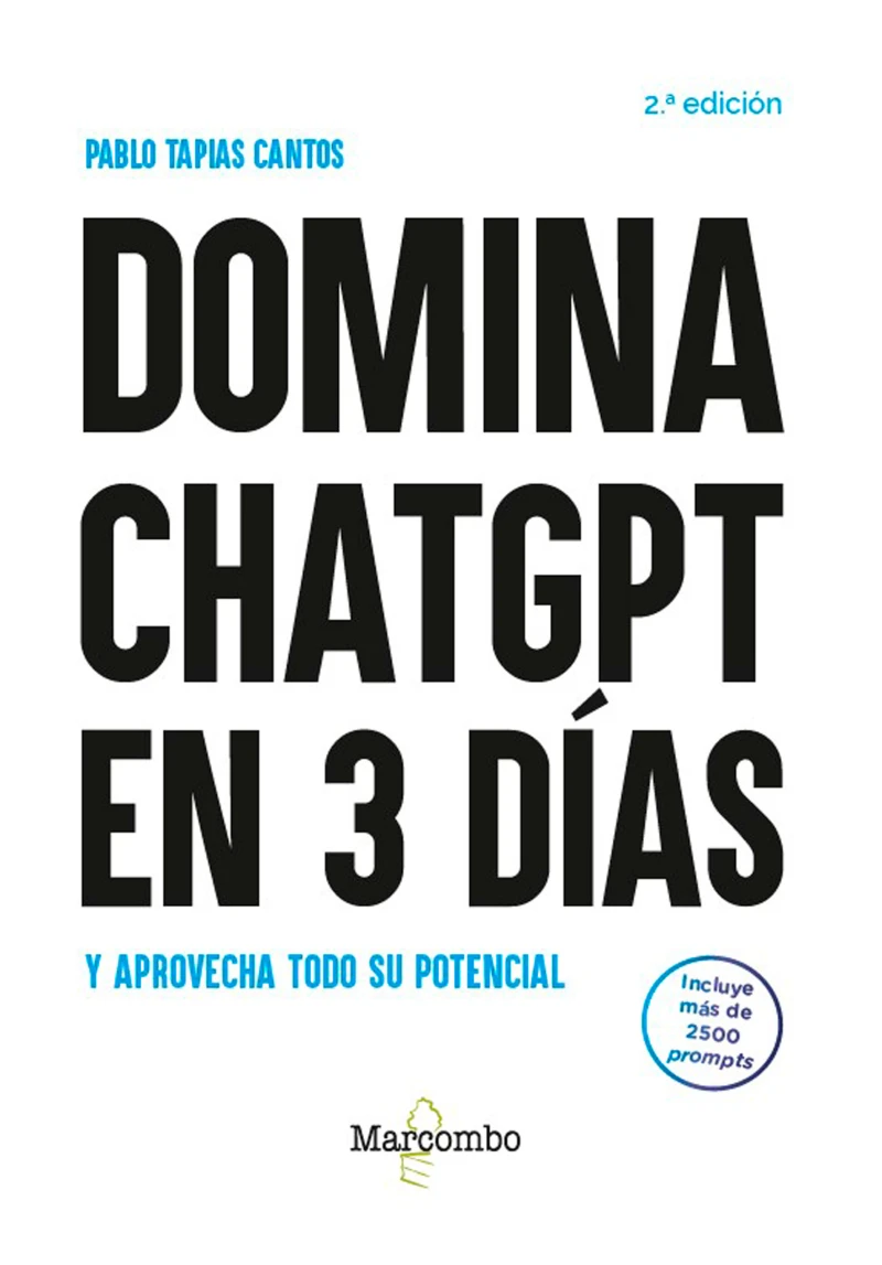 Portada: Domina ChatGPT en 3 días y aprovecha todo su potencial - 2.ª edición