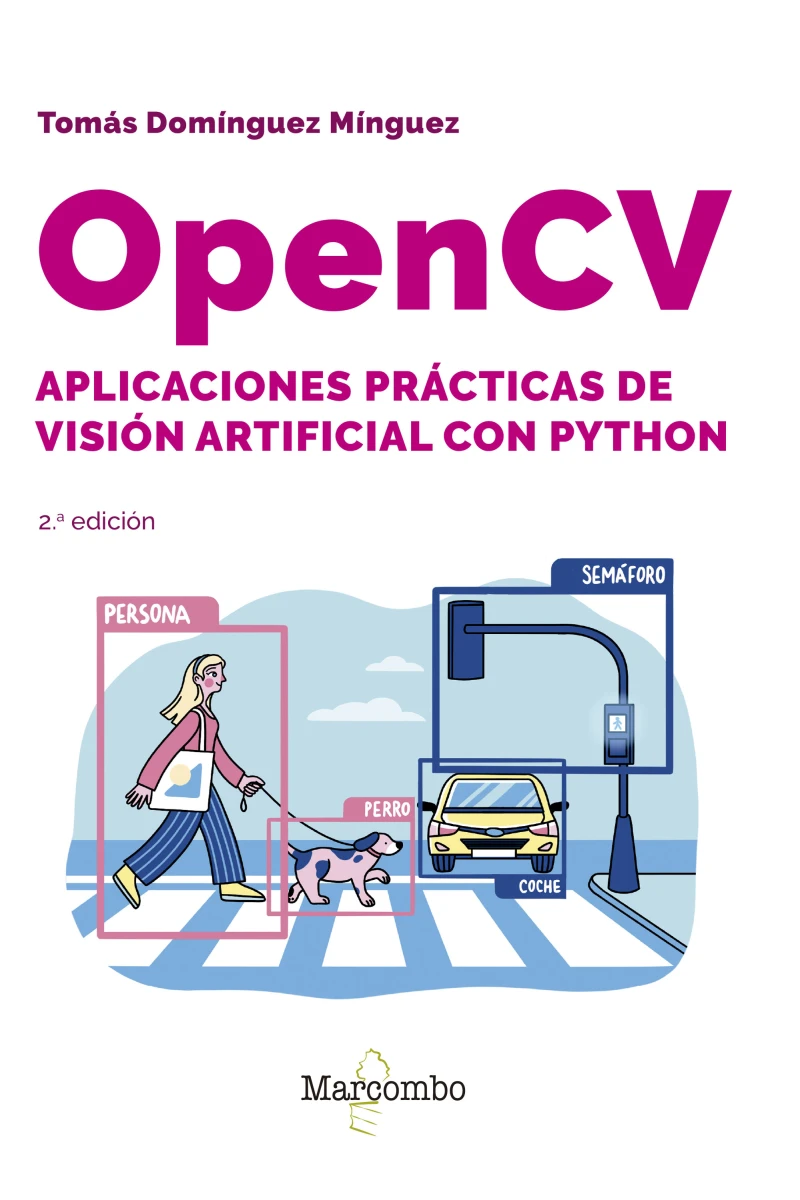 Portada: OpenCV. Aplicaciones prácticas de visión artificial con Python - 2.ª edición
