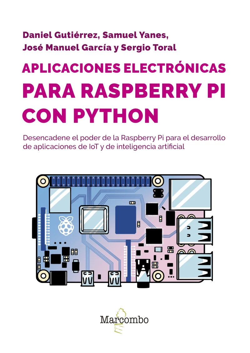 Portada: Aplicaciones Electrónicas para Raspberry Pi con Python