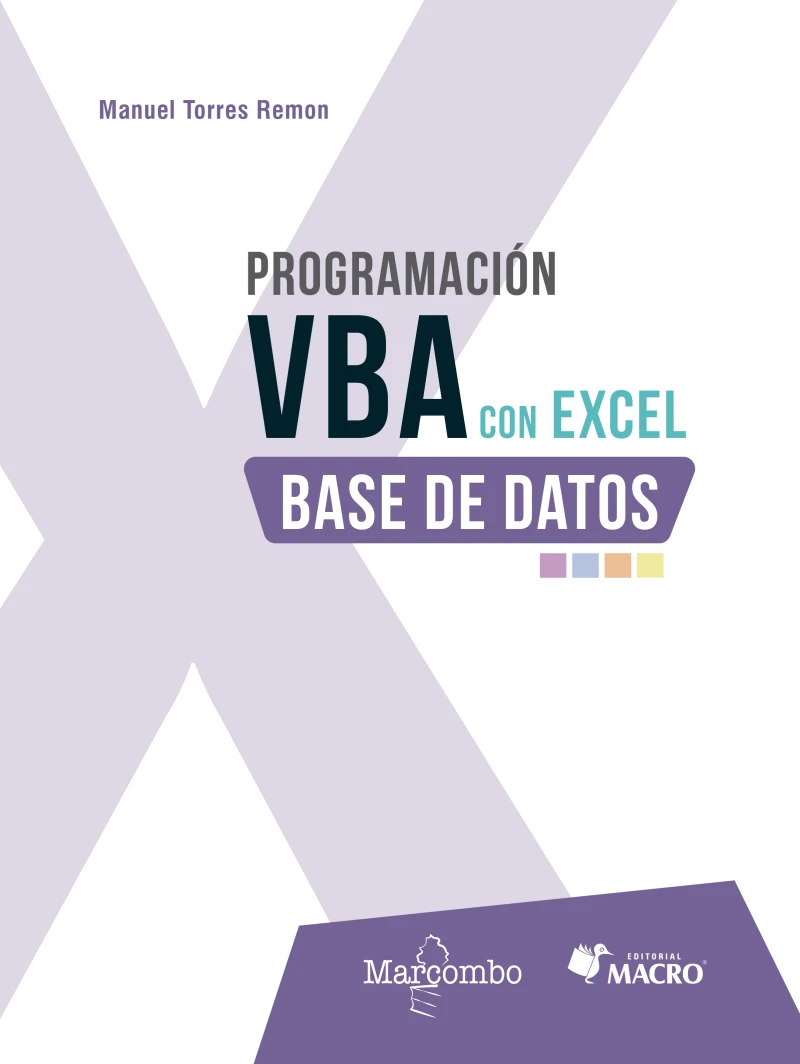 Portada: Programación VBA con Excel: base de datos