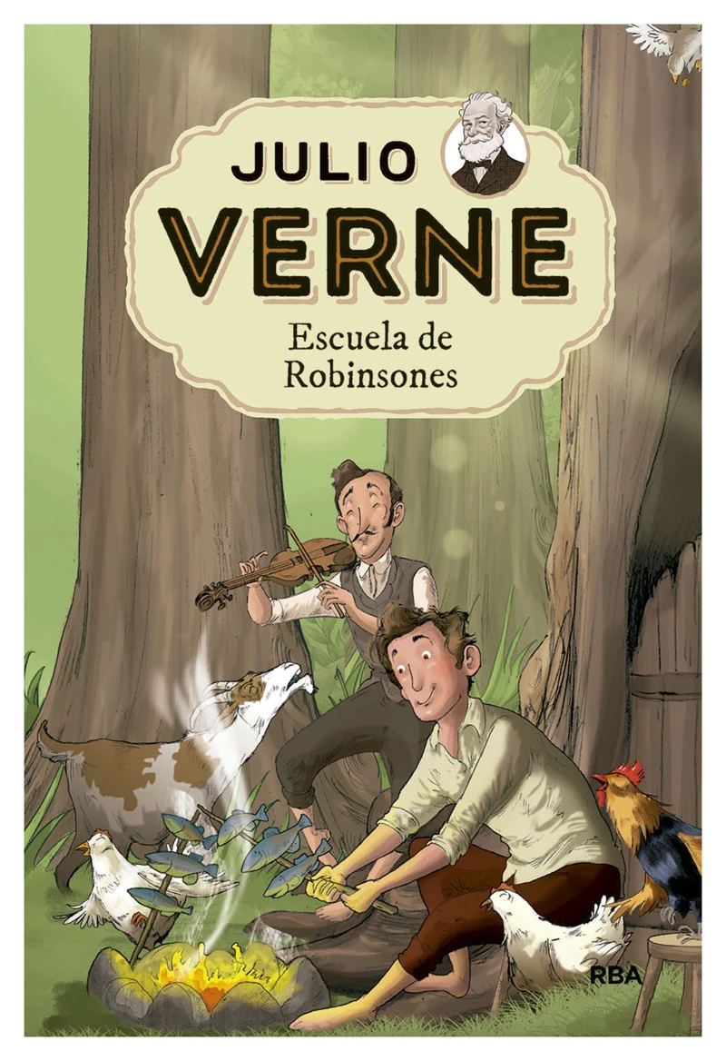Portada: Julio Verne - Escuela de Robinsones (edición actualizada, ilustrada y adaptada)