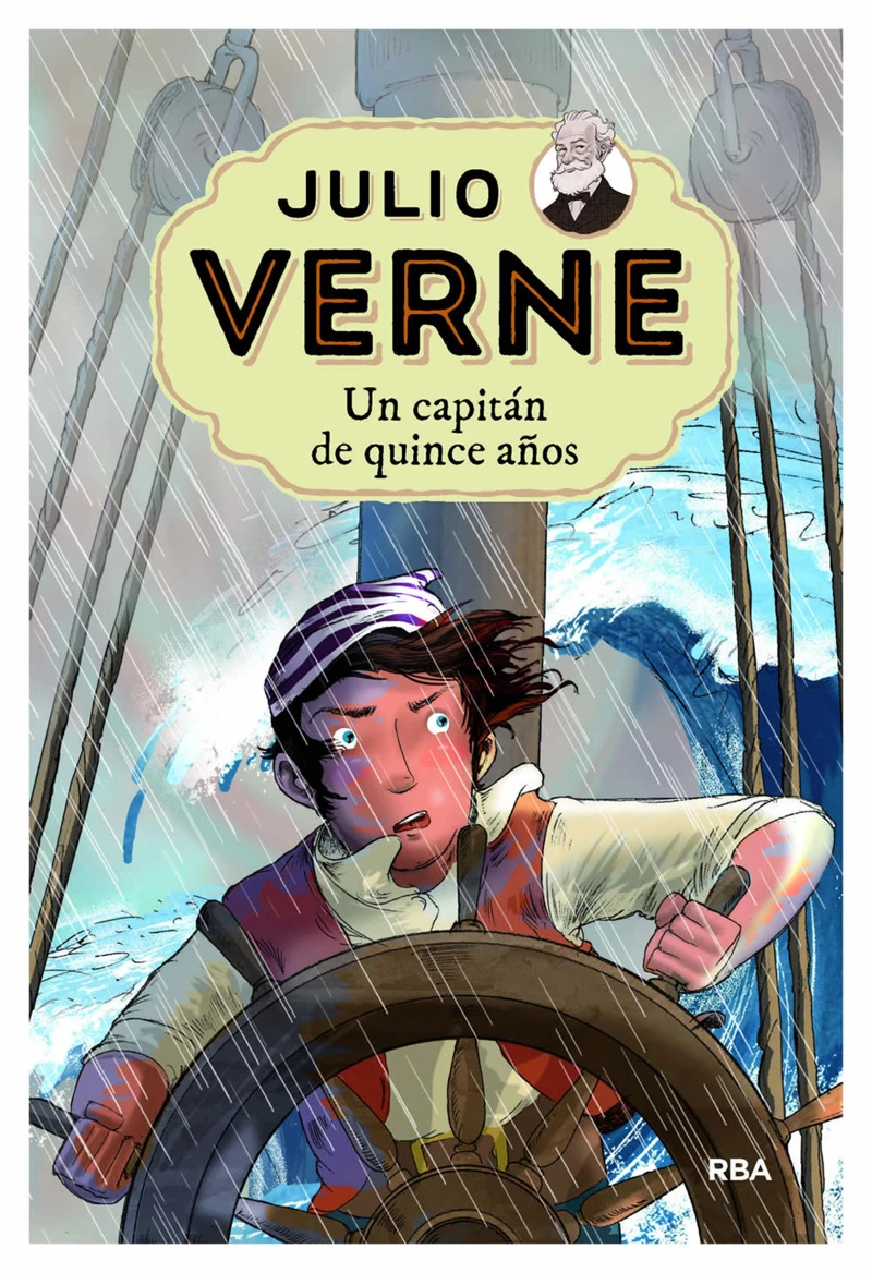 Portada: Julio Verne - Un capitán de quince años (edición actualizada, ilustrada y adaptada)