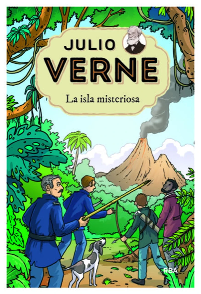 Portada: Julio Verne - La isla misteriosa (edición actualizada, ilustrada y adaptada)