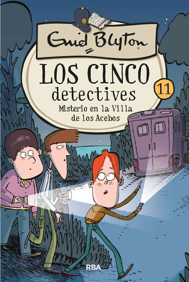 Portada: Los cinco detectives 11 - Misterio en la villa de los Acebos