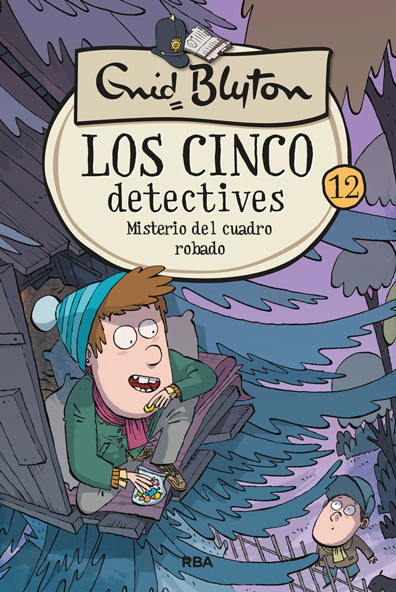 Portada: Los cinco detectives 12 - Misterio del cuadro robado