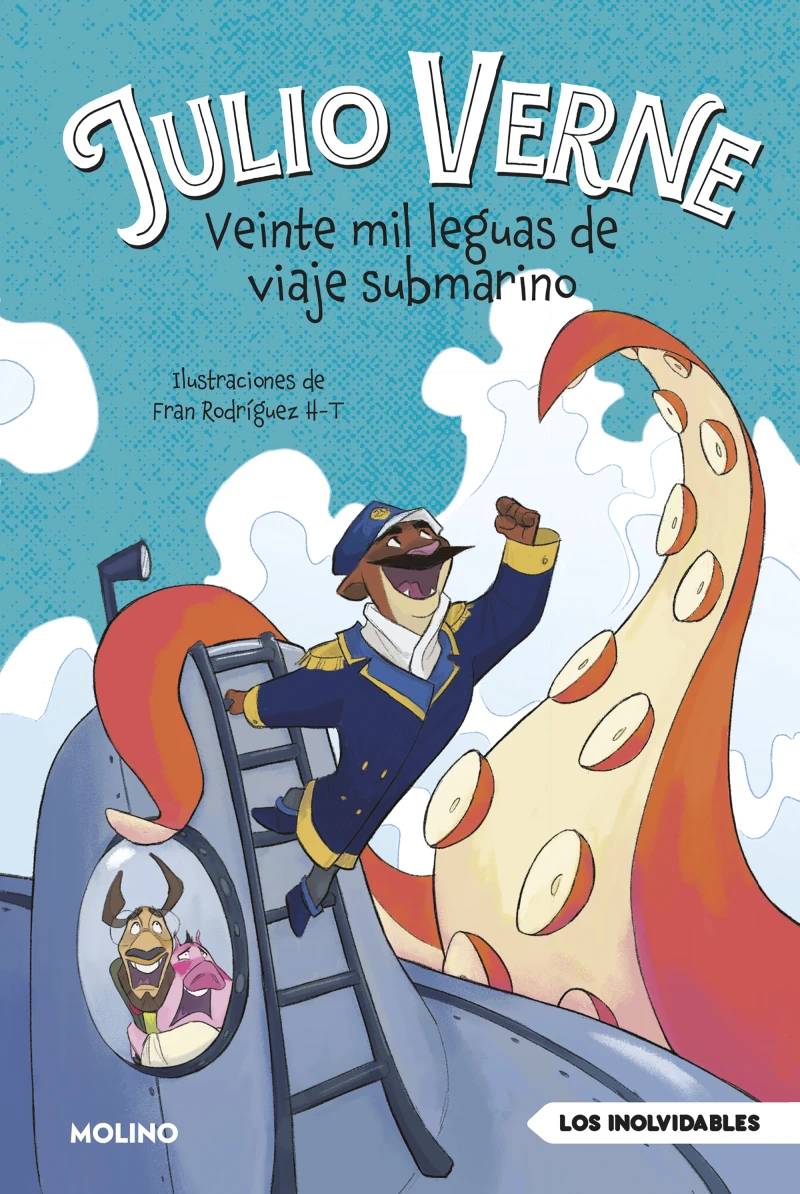 Portada: Veinte mil leguas de viaje submarino (Julio Verne para niños)