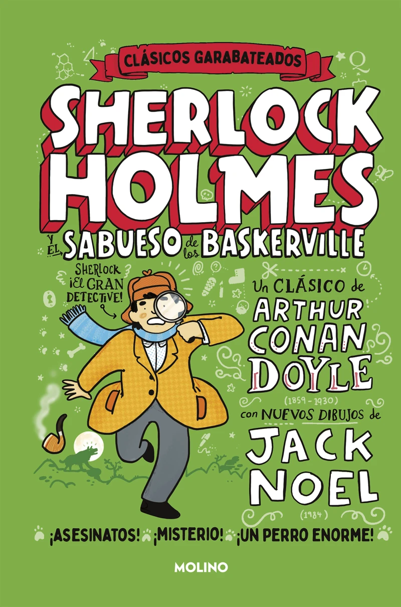 Portada: El sabueso de los Baskerville (Clásicos garabateados)