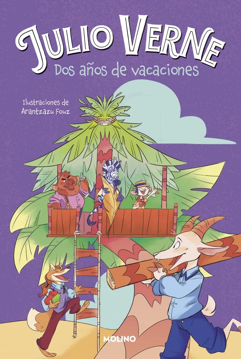 Portada: Dos años de vacaciones (Julio Verne para niños)