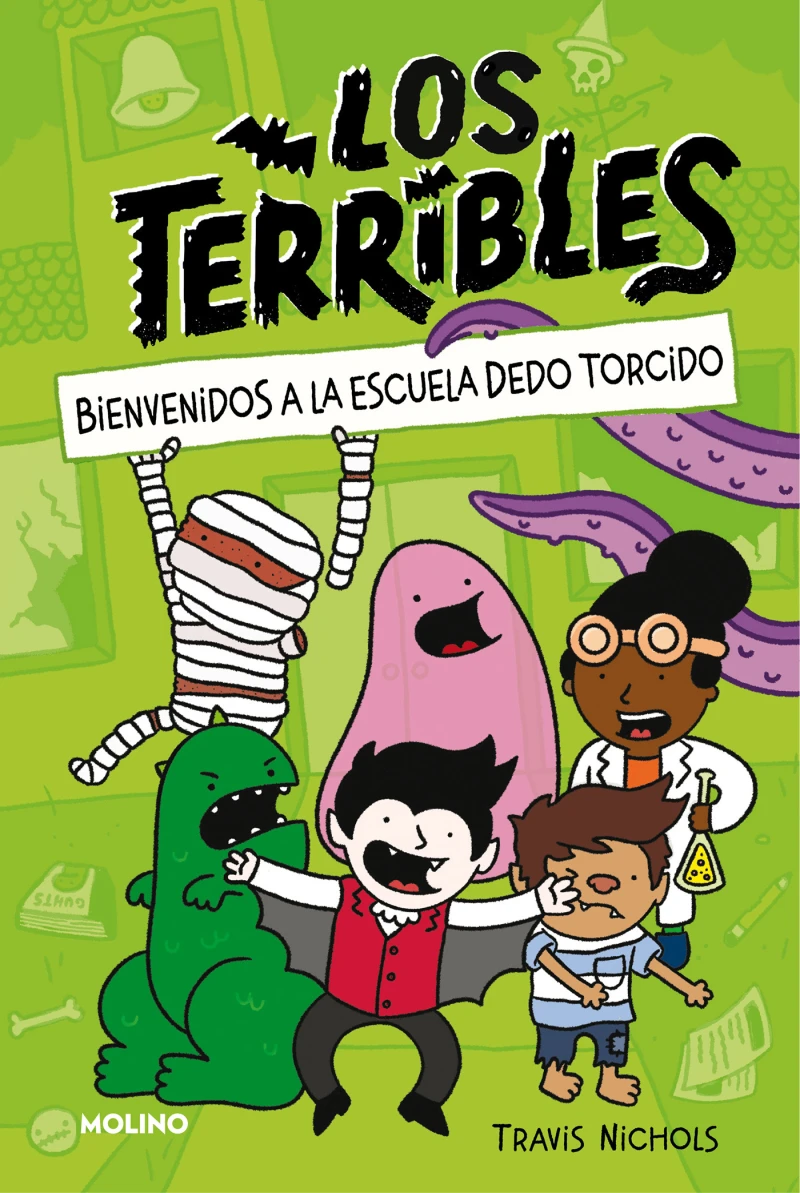 Portada: Los Terribles 1 - Bienvenidos a la Escuela Dedo Torcido