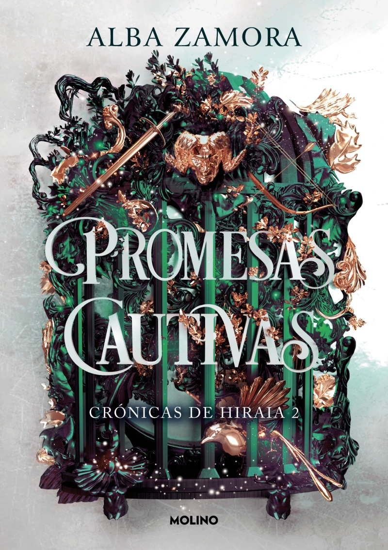 Portada: Promesas cautivas (Crónicas de Hiraia 2)