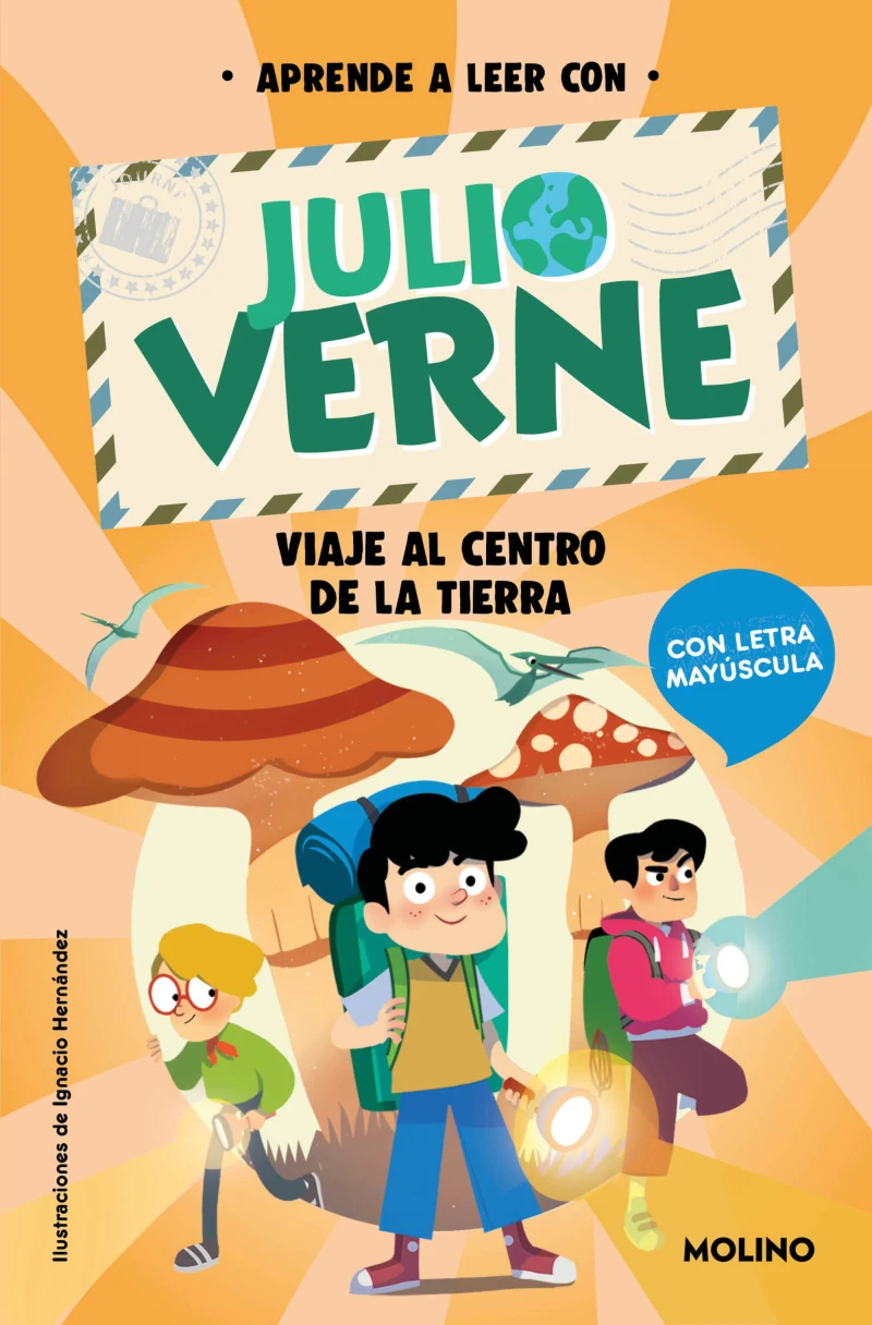 Portada: Aprende a leer con Julio Verne - Viaje al centro de la Tierra