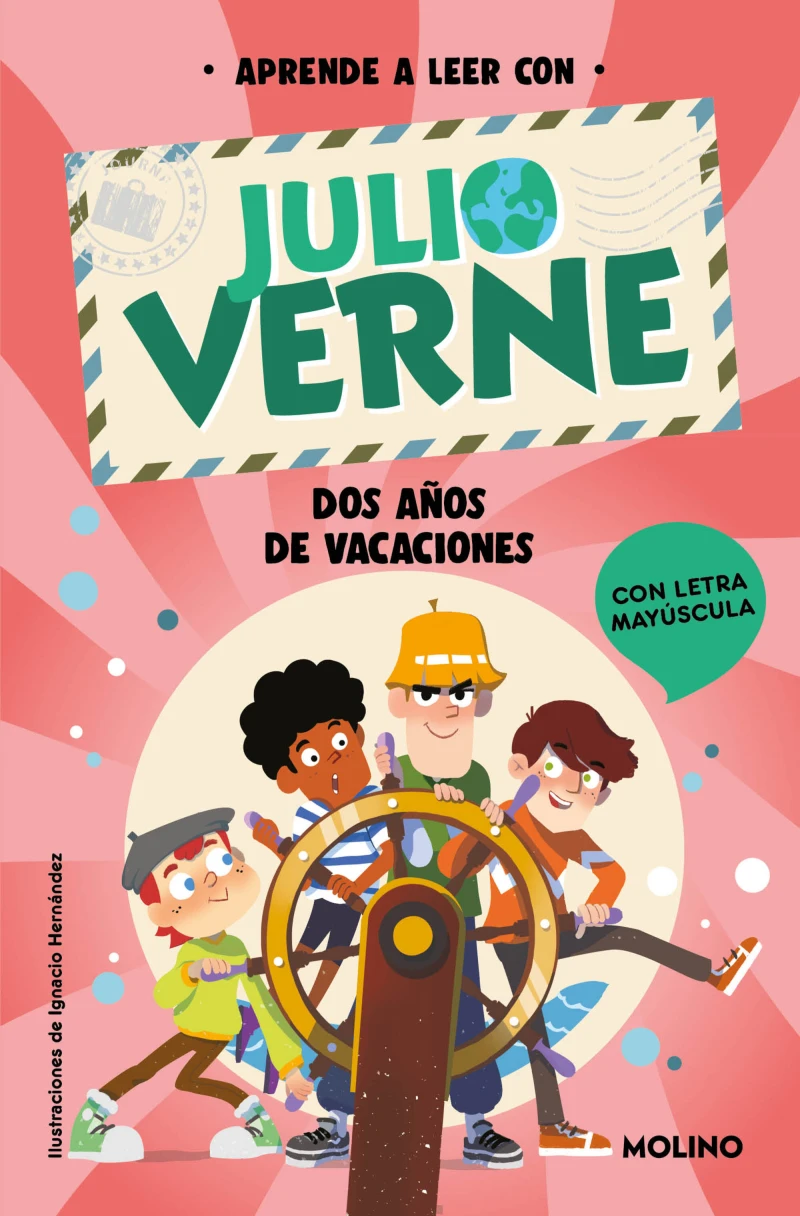 Portada: Aprende a leer con Julio Verne - Dos años de vacaciones
