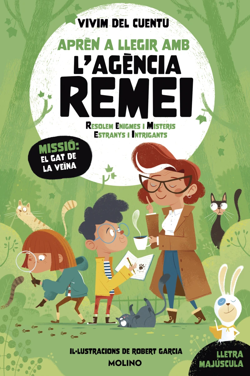 Portada: Missió: el gat de la veïna (Aprèn a llegir amb l'Agència REMEI 2)