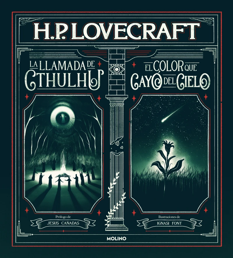 Portada: La llamada de Cthulhu y El color que cayó del cielo