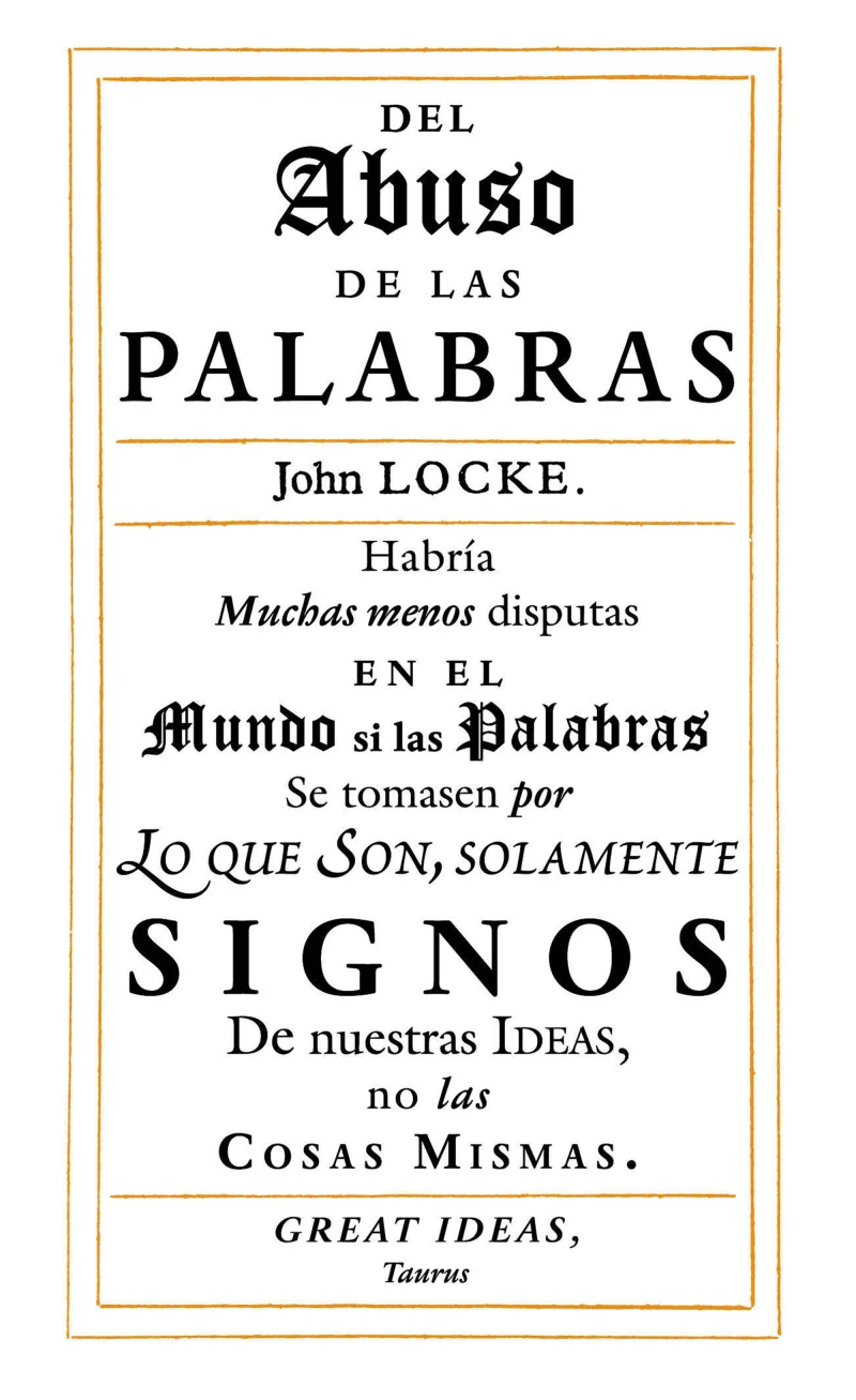 Portada: Del abuso de las palabras (Serie Great Ideas)
