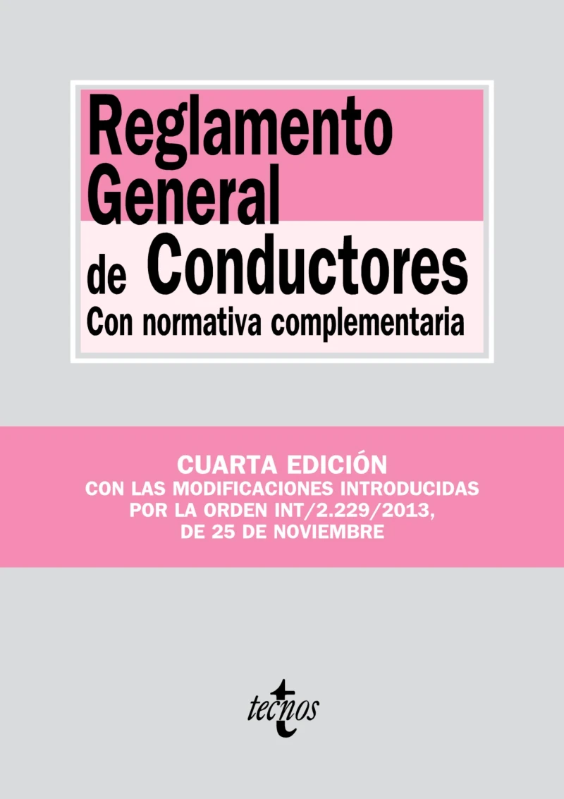 Portada: Reglamento General de Conductores