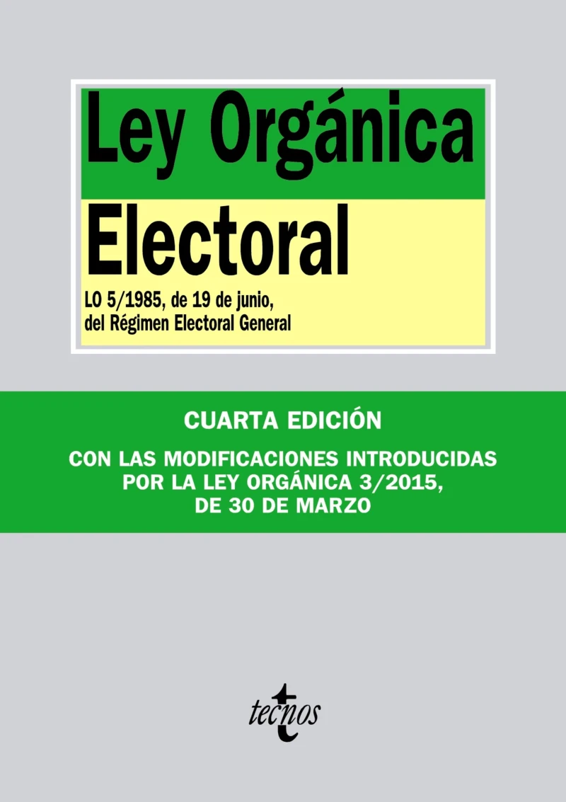 Portada: Ley Orgánica Electoral
