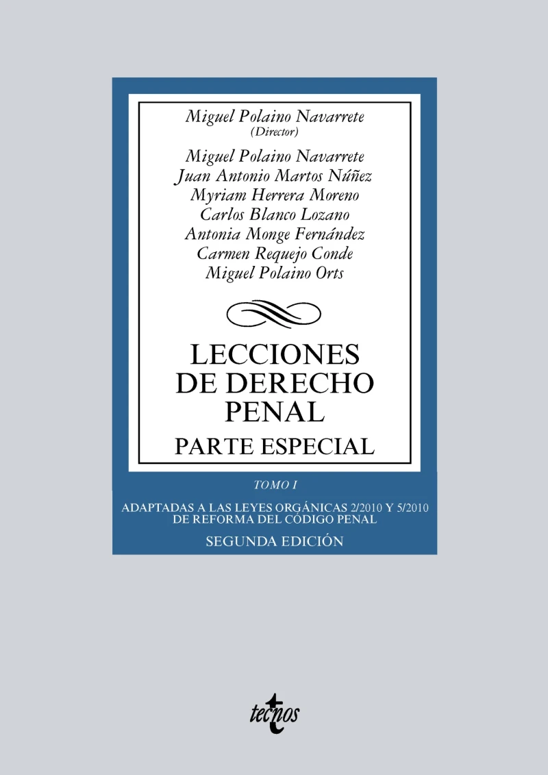 Portada: Lecciones de Derecho penal. Parte especial