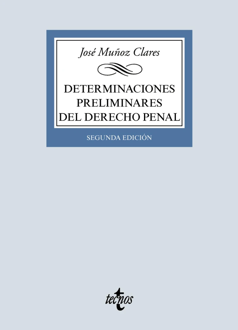 Portada: Determinaciones preliminares del Derecho penal