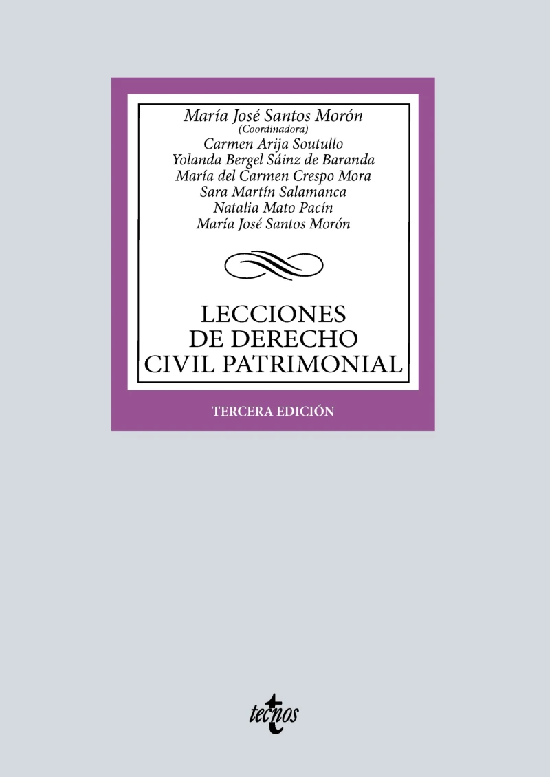 Portada: Lecciones de Derecho Civil Patrimonial