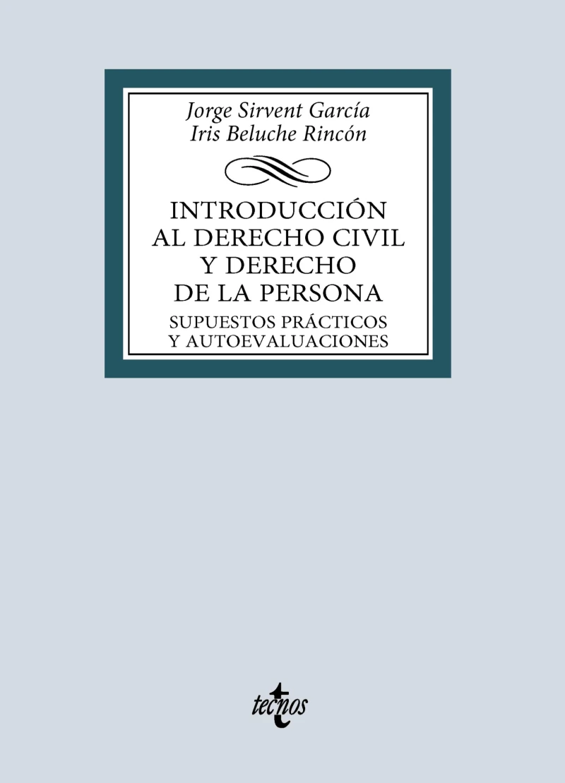 Portada: Introducción al derecho civil y derecho de la persona