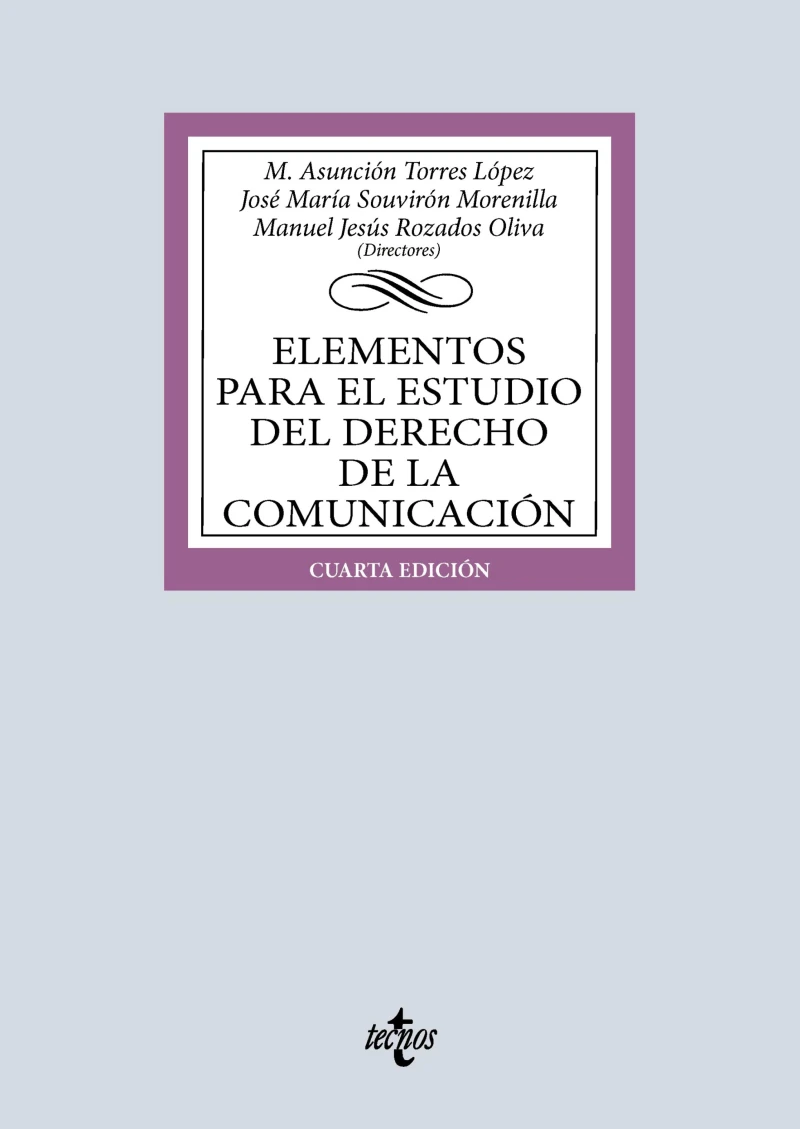 Portada: Elementos para el estudio del Derecho de la comunicación