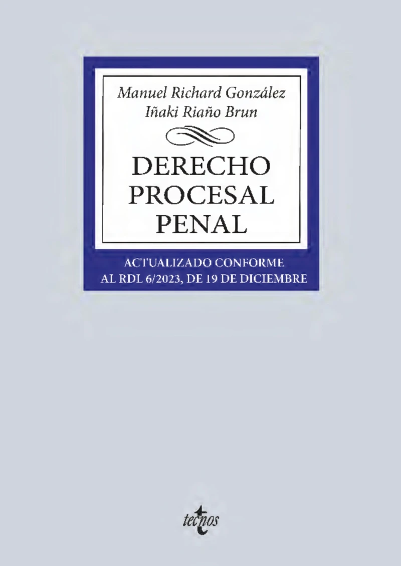 Portada: Derecho procesal penal