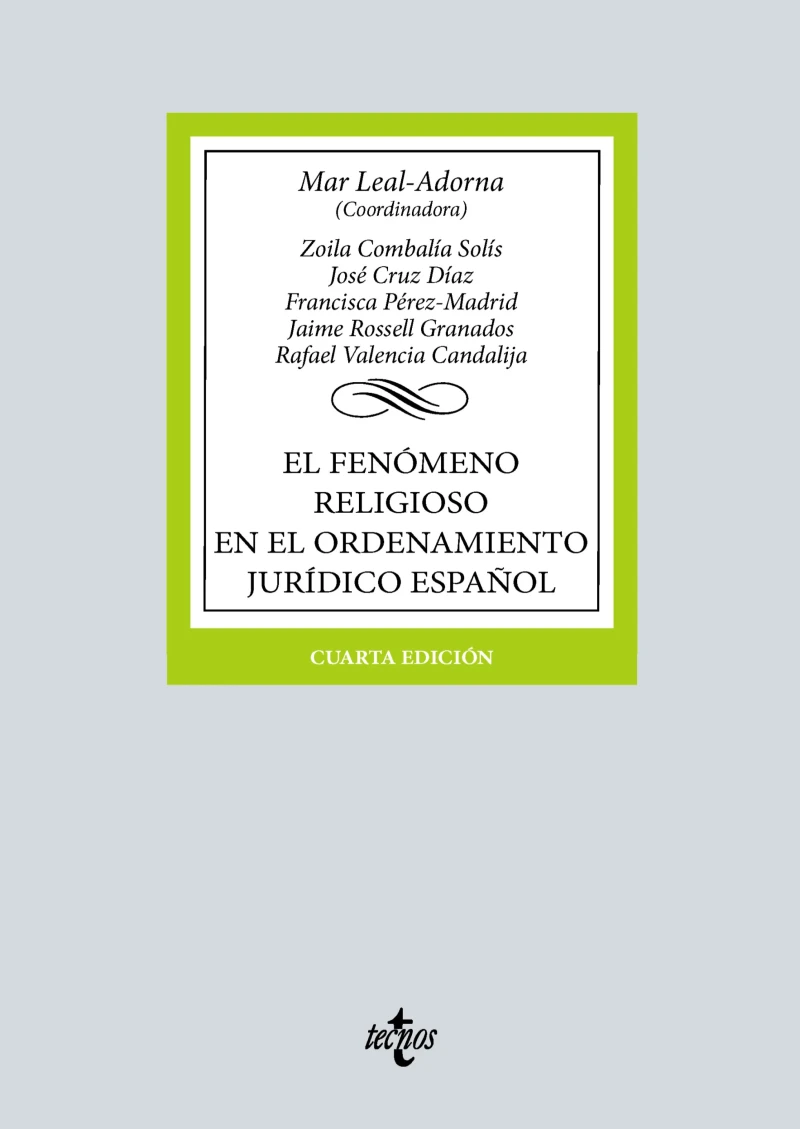 Portada: El fenómeno religioso en el ordenamiento jurídico español
