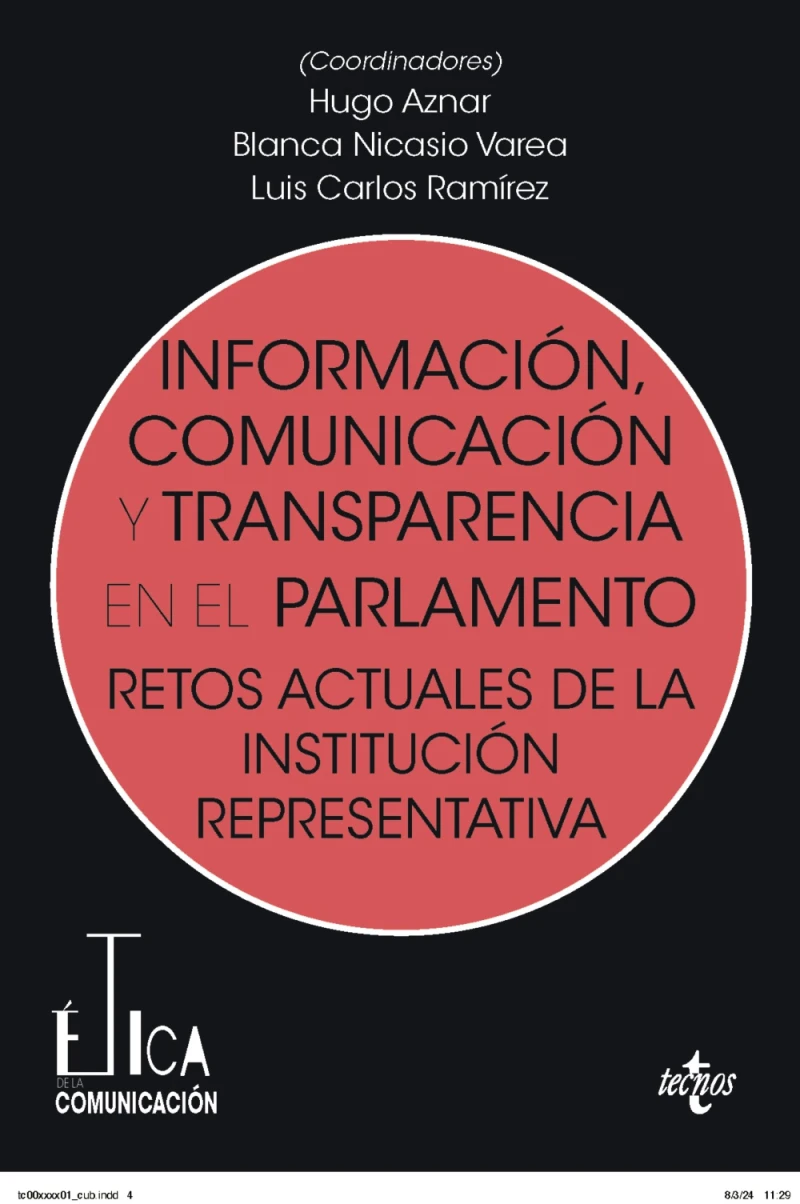 Portada: Información, comunicación y transparencia en el parlamento