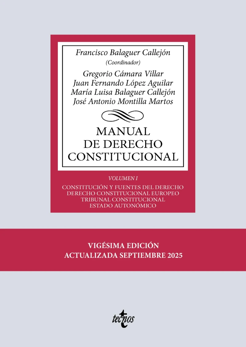 Portada: Manual de Derecho Constitucional
