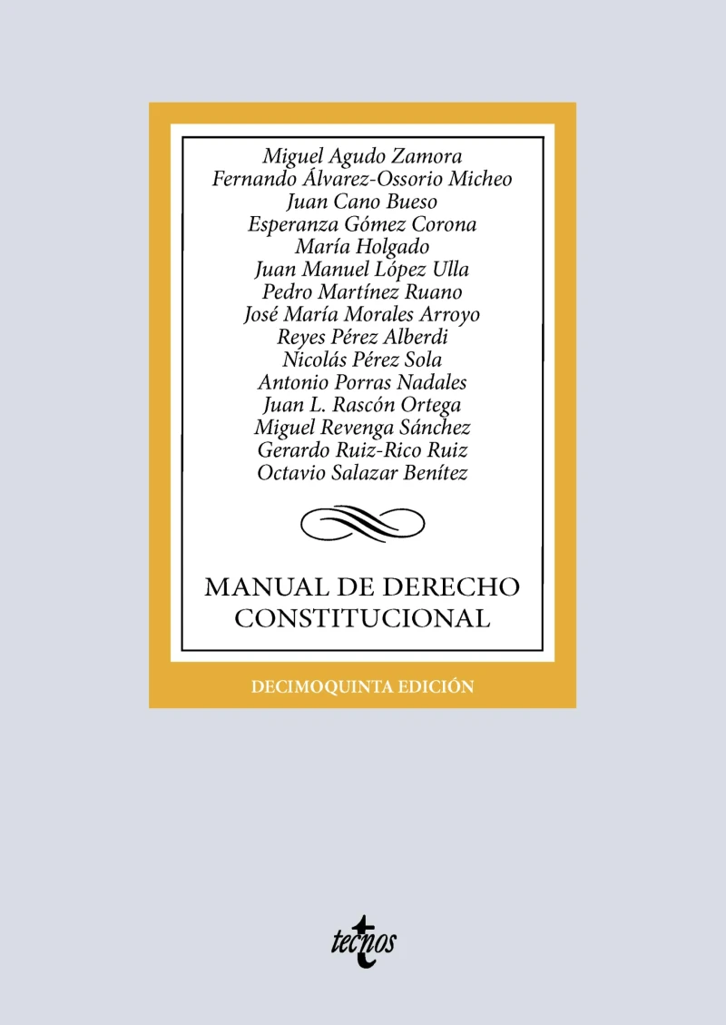 Portada: Manual de Derecho Constitucional