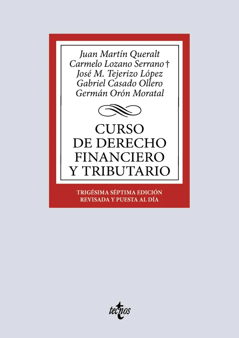 Portada: Curso de Derecho Financiero y Tributario