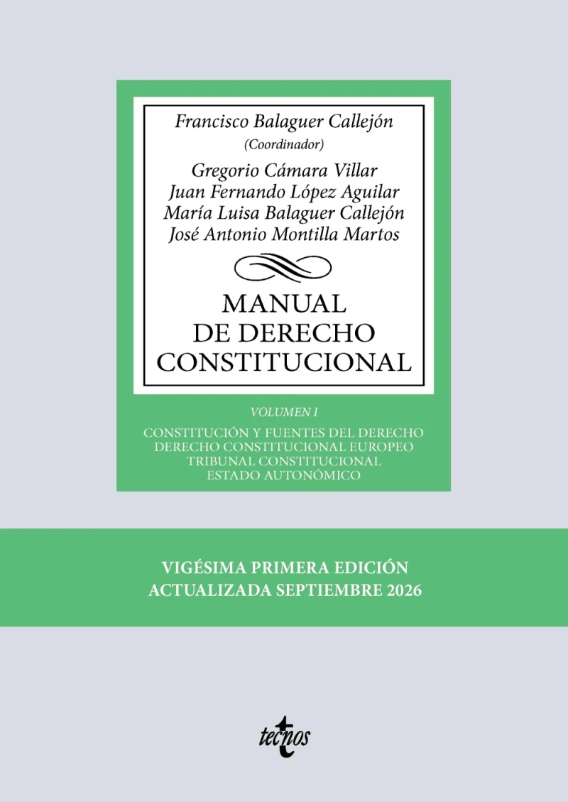 Portada: Manual de Derecho Constitucional