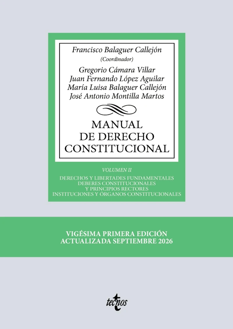 Portada: Manual de Derecho Constitucional