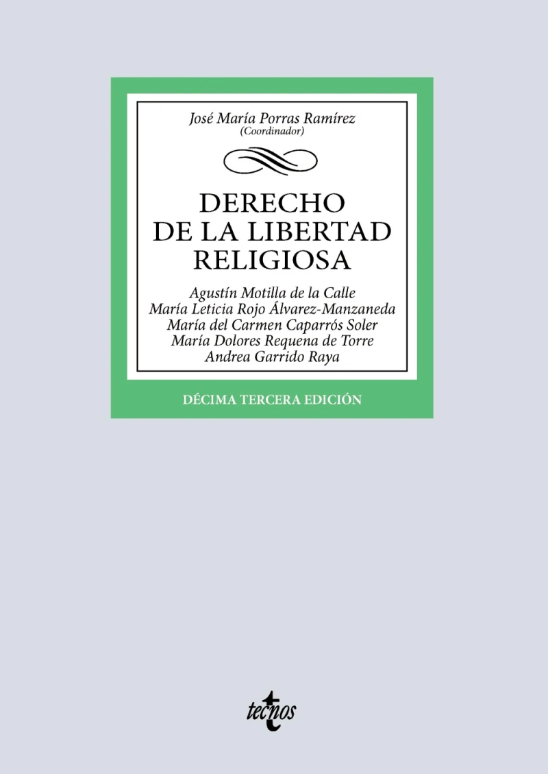 Portada: Derecho de la libertad religiosa