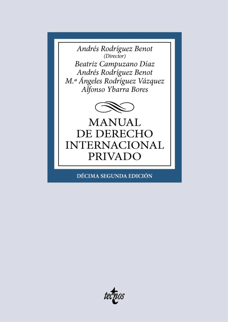 Portada: Manual de Derecho Internacional privado