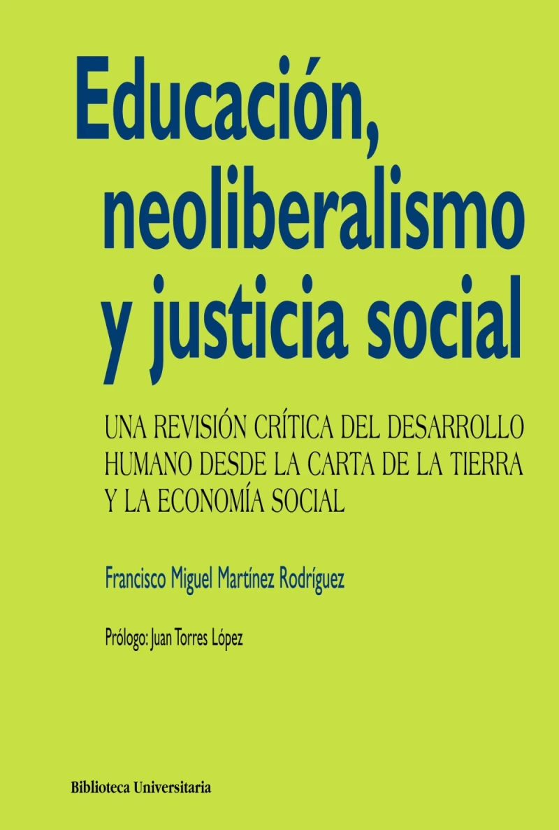 Portada: Educación, neoliberalismo y justicia social