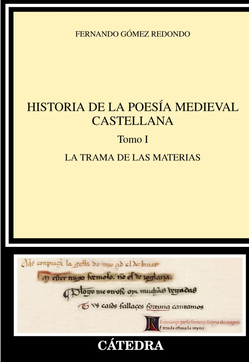 Portada: Historia de la poesía medieval castellana I