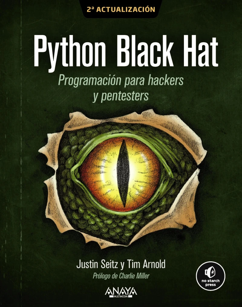 Portada: Python Black Hat. Programación para Hackers y Pentesters