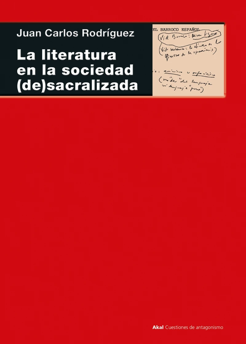 Portada: La literatura en la sociedad (de)sacralizada
