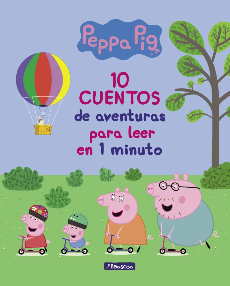 Portada: Peppa Pig. Recopilatorio de cuentos - 10 cuentos de aventuras para leer en 1 minuto