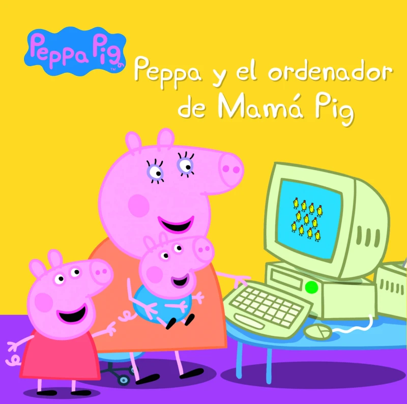 Portada: Peppa Pig. Un cuento - Peppa y el ordenador de Mamá Pig