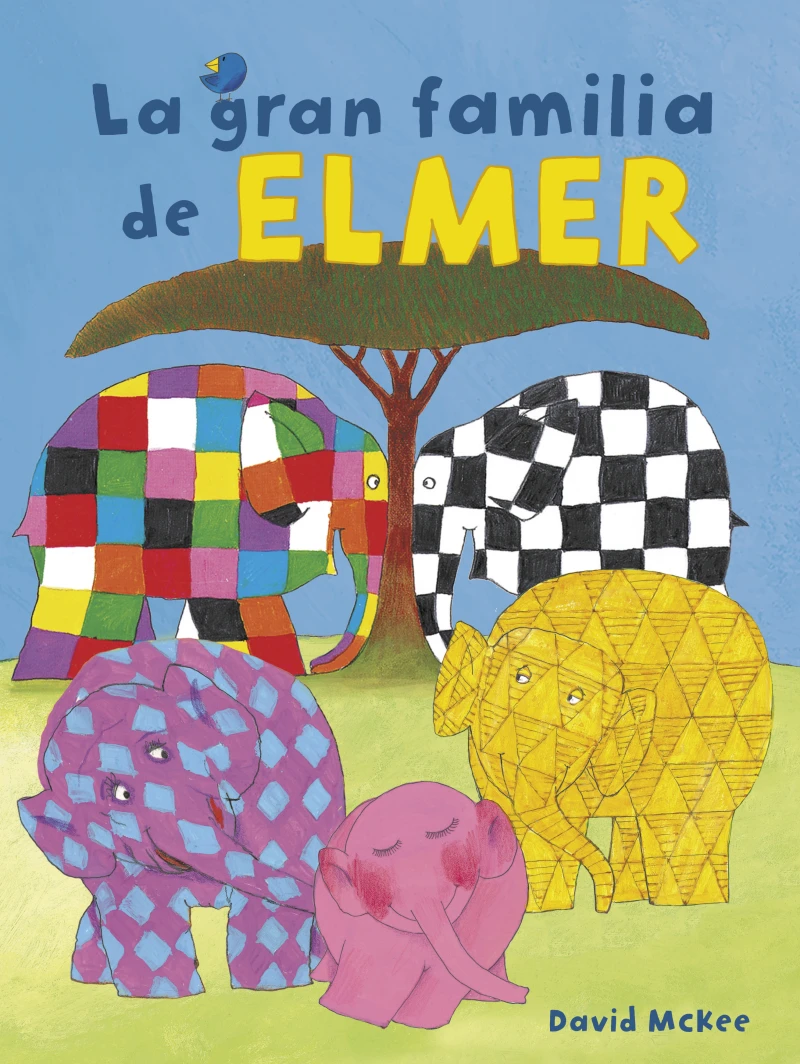 Portada: Elmer. Un cuento - La gran familia de Elmer
